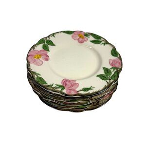 Lot of 6 Franciscan Desert Rose 6" Dessert Plates USA Made 1953 - 1958